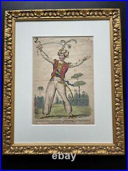 Rarissime gravure théâtre vers 1800 Angleterre England Artaxerses opera