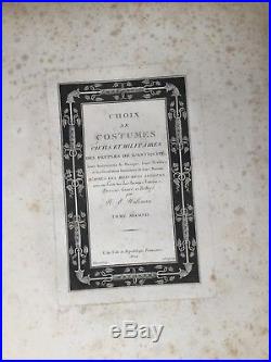 Recueil De Gravures 1802 Willemin 1er Empire Costumes Antiques Pompéi Napoleonic