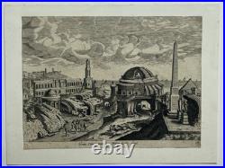 Regionum Temple GRAVURE Philip Galle HENDRICK VAN CLIVE Adriaen Collaert XVI°