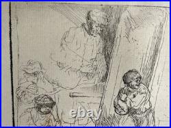 Rembrandt gravure le Cochon Truie Sanglier Porc The Hog Pig Sow Wild Boar 1643