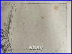 Rembrandt gravure le Cochon Truie Sanglier Porc The Hog Pig Sow Wild Boar 1643