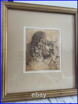 Reproduction ancienne Léonard de Vinci Gravure encadrée Art Renaissance Reproduction ancienne Léonard de Vinci Gravure encadrée Art Renaissance