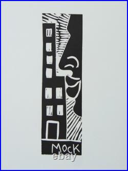 Richard Mock, linogravure sur BFK Rives, signée, 1986