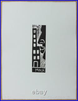 Richard Mock, linogravure sur BFK Rives, signée, 1986