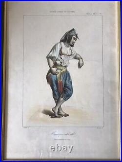 Roubaud Benjamin Alger 1842 Galerie Royale De Costumes Lithographie Réhaussée