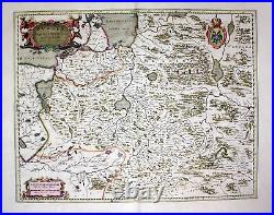 Russie Moscow Russie Moscou Occidentalis Blaeu Carte Map Gravure sur Cuivre 1660