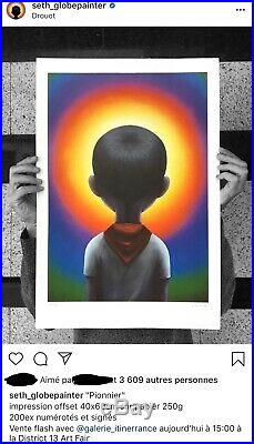 SETH Globepainter Limited Edition Giclée Pionnier Signed Numbered Invader Kaws
