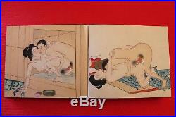SHUNGA Art Antiquité érotique15 Estampes Japonaise sur soie du tout début 19ème