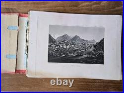SOUVENIR DE LA SUISSE Zurich Rudolf Dikenmann 50 aquatinte edition orignale 1850