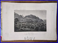 SOUVENIR DE LA SUISSE Zurich Rudolf Dikenmann 50 aquatinte edition orignale 1850