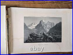 SOUVENIR DE LA SUISSE Zurich Rudolf Dikenmann 50 aquatinte edition orignale 1850