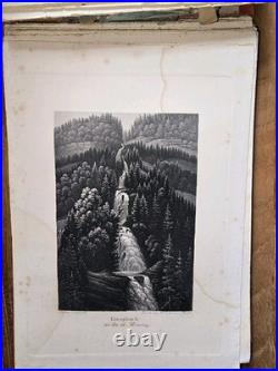SOUVENIR DE LA SUISSE Zurich Rudolf Dikenmann 50 aquatinte edition orignale 1850