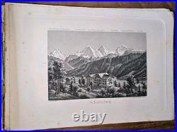 SOUVENIR DE LA SUISSE Zurich Rudolf Dikenmann 50 aquatinte edition orignale 1850
