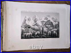 SOUVENIR DE LA SUISSE Zurich Rudolf Dikenmann 50 aquatinte edition orignale 1850