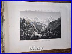 SOUVENIR DE LA SUISSE Zurich Rudolf Dikenmann 50 aquatinte edition orignale 1850