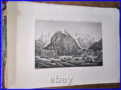 SOUVENIR DE LA SUISSE Zurich Rudolf Dikenmann 50 aquatinte edition orignale 1850