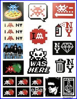 SPACE INVADER Stuck Up Stickers Signed Ed200