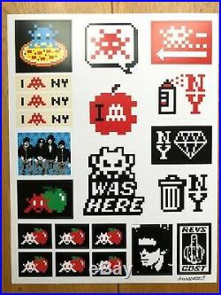 SPACE INVADER Stuck Up Stickers Signed Ed200
