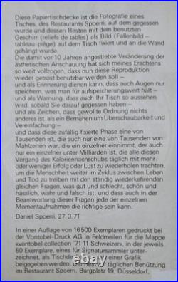SPOERRI Daniel Tischdecke, Tableau piège, 1971, numérotée signé