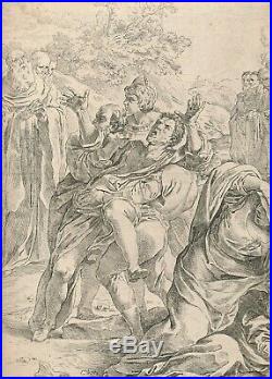 Saint Benoit possédé gravure Gio. Giacomo de Rossi Simone Cantarini Apostolica