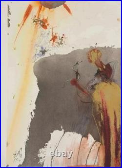 Salvador DALI Le Jaillissement de l'Eau, Lithographie ORIGINALE signée, 1967