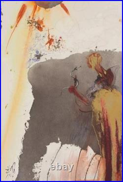 Salvador DALI Le Jaillissement de l'Eau, Lithographie ORIGINALE signée, 1967