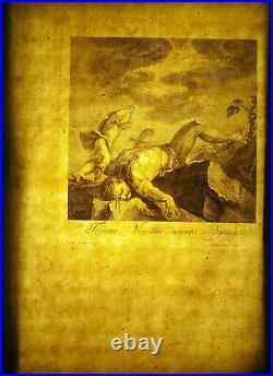 Scène biblique gravure XVIIe d'après TIZIANO VECELLIO LE TITIEN Gotifredo Saiter