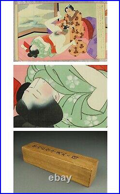 Shunga, estampes Japonaise érotiques. Rouleau Makemono époque Meiji sur soie