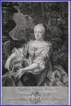 Sibylla Euphrosyna Klaucke (1710-1761 Augsburg) Portrait Mezzotinto J. Haid 1761 Sibylla Euphrosyna Klaucke (1710-1761 Augsburg) Portrait Mezzotinto J. Haid 1761