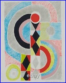 Sonia Delaunay (1885-1979). Totem. Lithographie signée. 1970