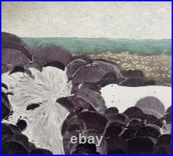 Sophie sur la plage Michel Mathonnat Lithographie signée numérotée