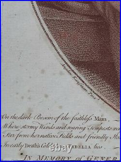 Sorrowing Maiden GRAVURE SANGUINE Ryland ANGELICA KAUFFMANN Stanwix 1767