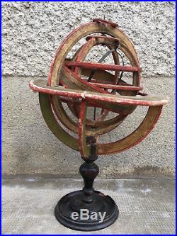 Sphère armillaire delamarche (armillary astrolabe antique) globe terrestre