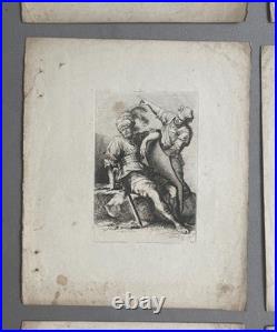 Suite de 14 gravures d'après Salvator Rosa, gravures anciennes