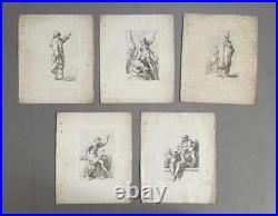 Suite de 14 gravures d'après Salvator Rosa, gravures anciennes