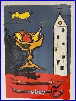 Suite de deux lithographies originales couleurs -1987 Signées- Christian Vialard