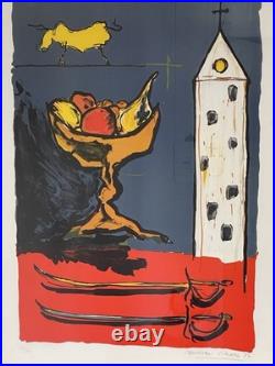 Suite de deux lithographies originales couleurs -1987 Signées- Christian Vialard