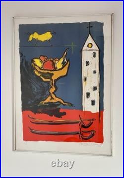 Suite de deux lithographies originales couleurs -1987 Signées- Christian Vialard