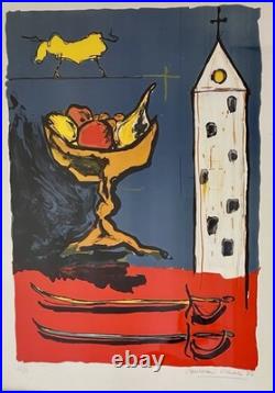 Suite de deux lithographies originales couleurs -1987 Signées- Christian Vialard