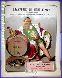 Superbe Affiche Publicitaire De La Brasserie Du Mont-mimat En Lozere