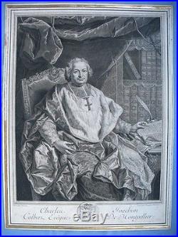 Superbe Portrait de C. J. COLBERT par Jacques CHÉREAU / 1ère moitié du XVIIIè s
