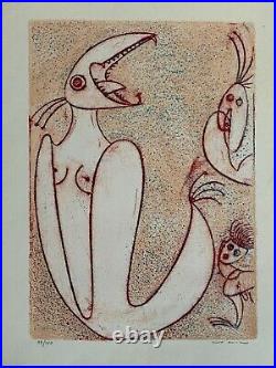 Surrealisme Max Ernst Grande Lithographie Signee Et Numerotee Soleil Noir 1976