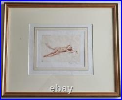 Suzanne Meunier lithographie signée nu féminin Art Déco Camilla Lucas NYC 1937