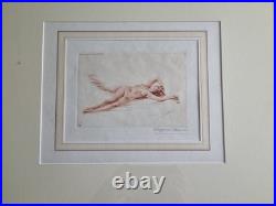 Suzanne Meunier lithographie signée nu féminin Art Déco Camilla Lucas NYC 1937