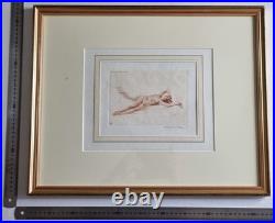 Suzanne Meunier lithographie signée nu féminin Art Déco Camilla Lucas NYC 1937