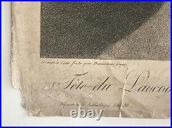 TETE LAOCOON ANTIQUE CHAUDET Gravure DEMARTEAU Augustin Legrand 55x44cm 1804