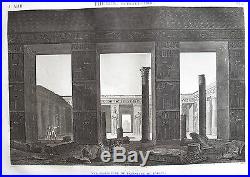 THEBES. MEDYNET ABOU. (pl. 14, A. Vol. III). Vue interieur. DESCRIPTION EGYPTE