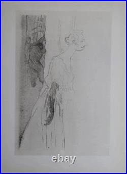 TOULOUSE LAUTREC LITHOGRAPHIE La Vie en Scène Signée 1950