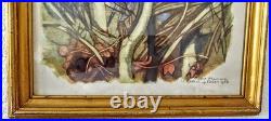 Tableau Robert Hainard 1906-99 Martin Pêcheur 1958 Reproduction Lithographique
