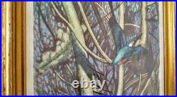 Tableau Robert Hainard 1906-99 Martin Pêcheur 1958 Reproduction Lithographique